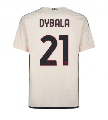 AS Roma Paulo Dybala #21 Replika Udebanetrøje 2023-24 Kortærmet
